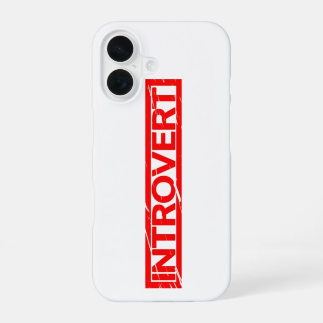 Introvert Stamp Iphone Case (Back)