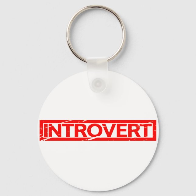 Introvert Stamp Keychain (Front)