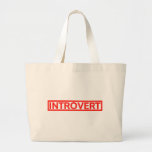 Introvert Stamp Large Tote Bag