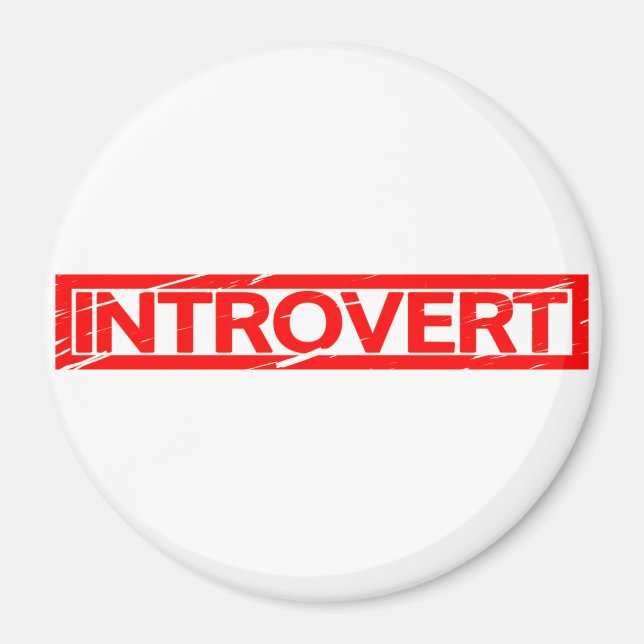 Introvert Stamp Magnet (Front)