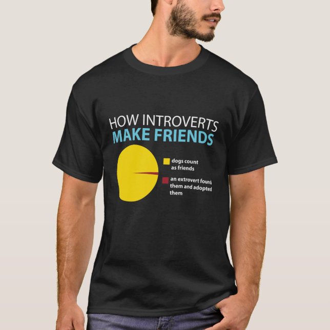 Introvert TShirt Funny Extrovert ADC Pie Chart Dog (Front)