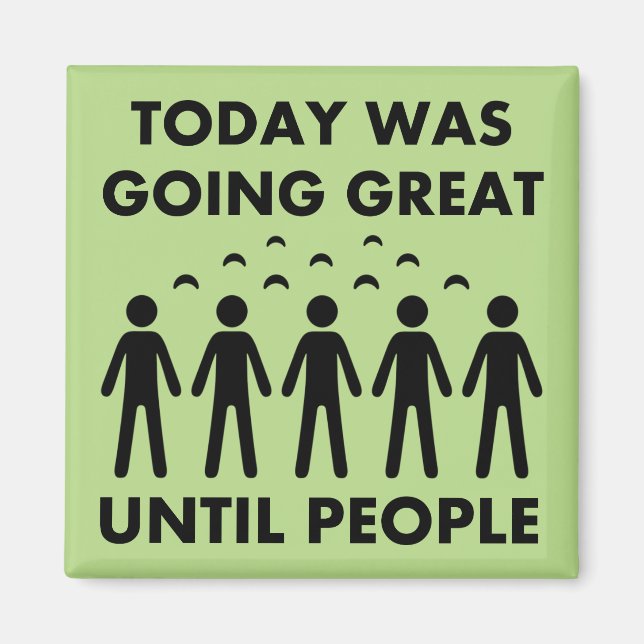Introvert Until People Funny Fridge Magnet (Front)