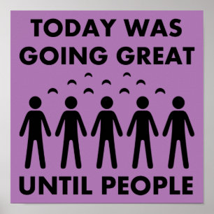 Introvert Until People Funny Poster Sign