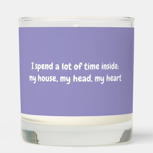 Introvert Vibes Scented Candle (Front)