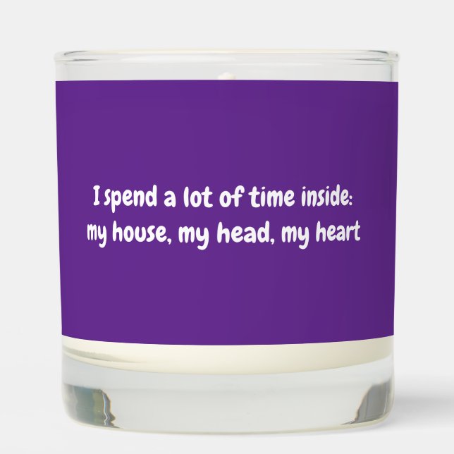 Introvert Vibes Scented Candle (Front)