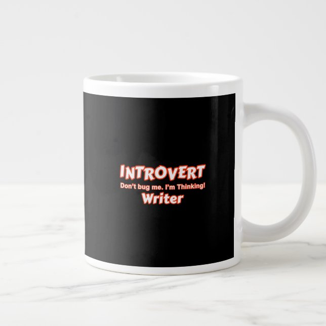 Introvert Writer Giant Coffee Mug (Right)