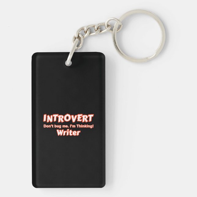Introvert Writer Keychain (Back)