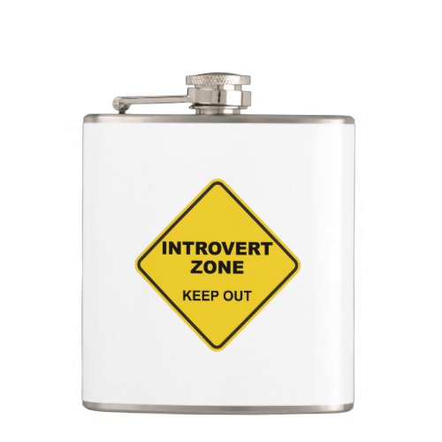 Introvert Zone Keep Out Flask