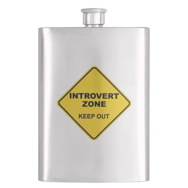 Introvert Zone Keep Out Flask (Front)
