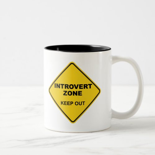 Introvert Zone Keep Out Two_Tone Coffee Mug