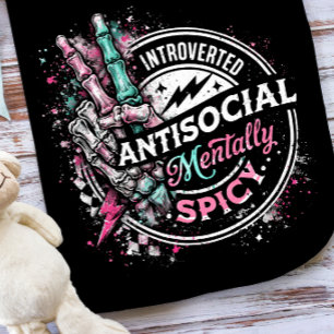 Introverted Antisocial and Mentally Spiced Baby Blanket