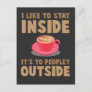 Introverted antisocial Coffee Introvert shy people Postcard