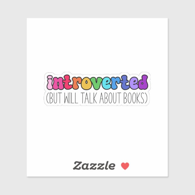 Introverted Book Lover Sticker (Sheet)
