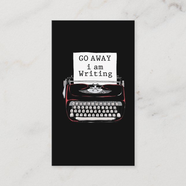 Introverted Book Writer Author Novelist Business Card (Front)