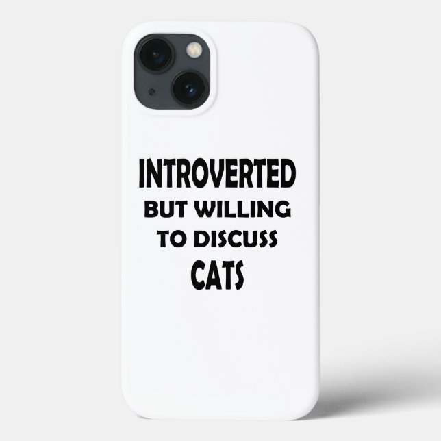 Introverted But Cats Are an Exception – Cat Design Case-Mate iPhone Case (Back)