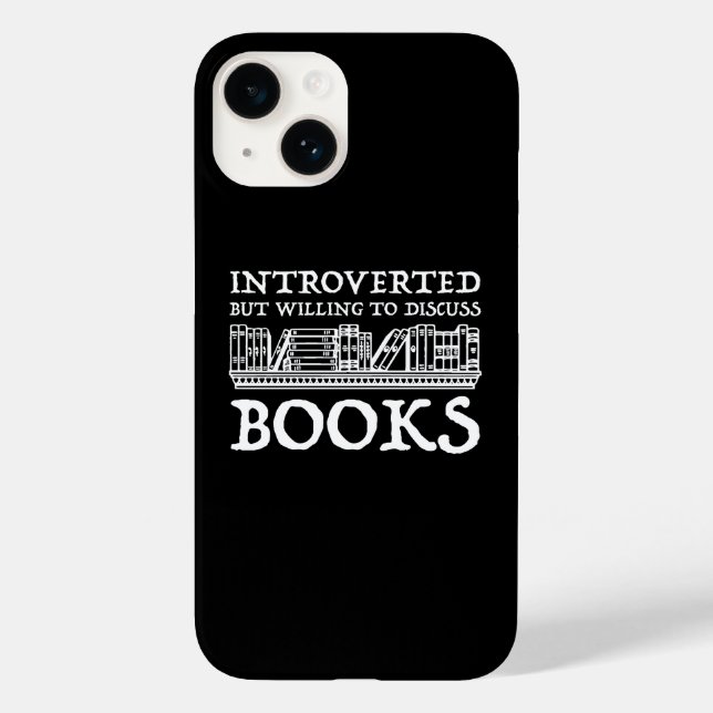 Introverted But Willing To Discuss Books Case-Mate iPhone Case (Back)