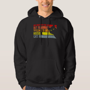 Introverted But Willing To Discuss Cats Cool Pet   Hoodie