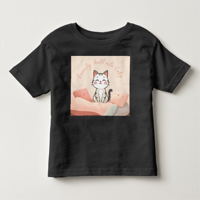 Introverted But Willing to Discuss Cats – Funny Ca Toddler T-shirt (Front)