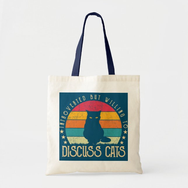 Introverted But Willing To Discuss Cats Tote Bag (Front)