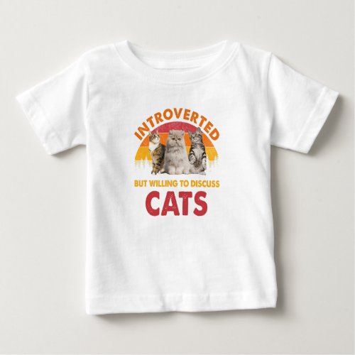 Introverted but willing to discuss cats tshirt