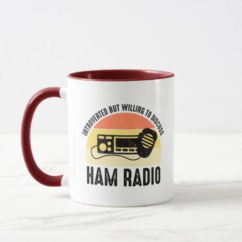 Introverted But Willing To Discuss Ham Radio Mug