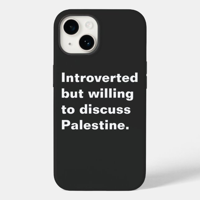 Introverted but willing to discuss Palestine Case-Mate iPhone Case (Back)