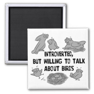 Introverted but willing to talk about birds magnet