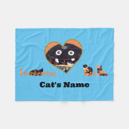 Introverted Cat Fleece Blanket