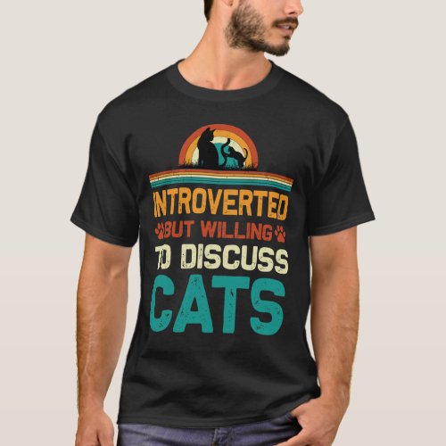 introverted cat T_Shirt