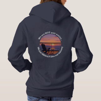 Introverted Cruise Couple Balcony Hoodie