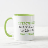 Introverted gardening Funny Quotes Mug (Left)