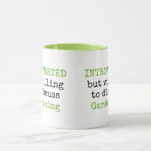 Introverted gardening Funny Quotes Mug (Center)