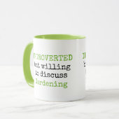 Introverted gardening Funny Quotes Mug (Front Left)