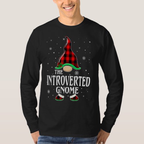 Introverted Gnome Buffalo Plaid Matching Family Ch T_Shirt