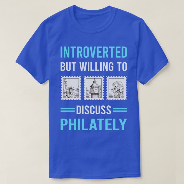 Introverted Philately Postage Stamp Stamps T-Shirt (Design Front)