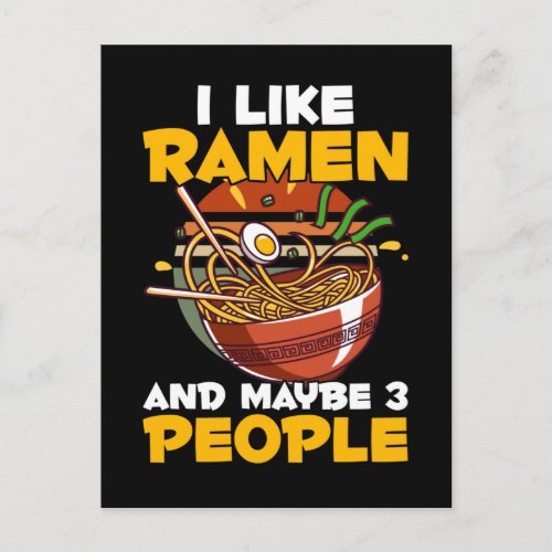 Introverted Ramen Foodie Japanese Noodles Lover Postcard