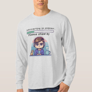 Introverting in Progress – Funny Retro Pixel T-Shirt