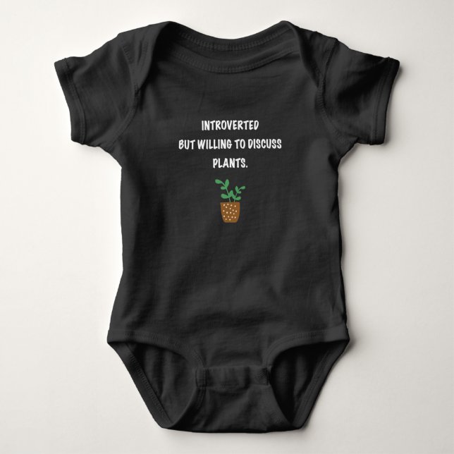 Introverts and plants baby bodysuit (Front)