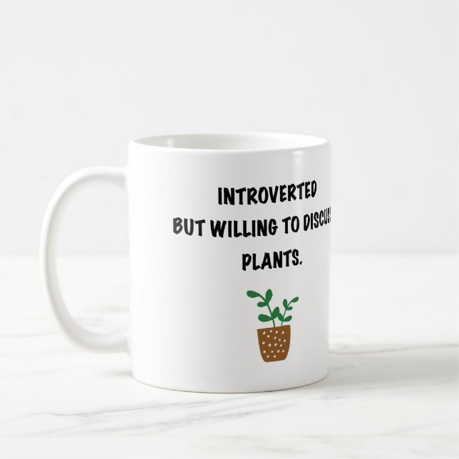 Introverts and plants coffee mug (Left)