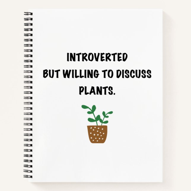 Introverts and plants notebook (Front)