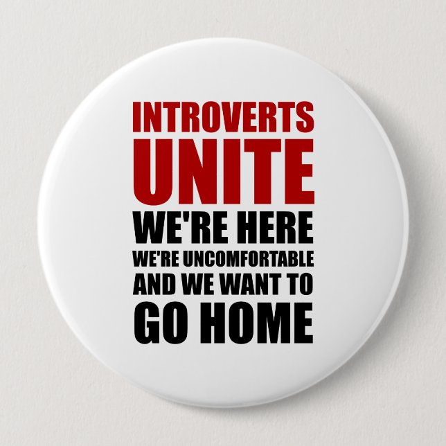 Introverts Unite Button (Front)