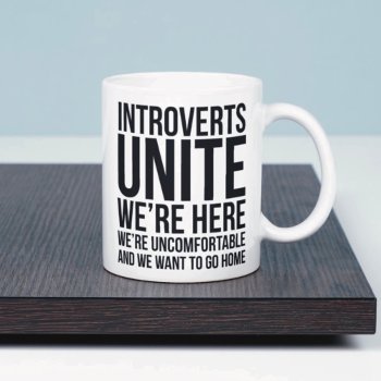 Introverts Unite Mug by WhimsyDoodleShop at Zazzle
