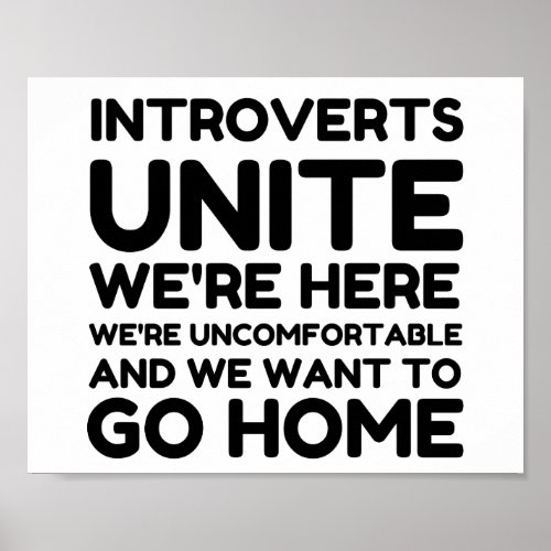 Introverts Unite Poster