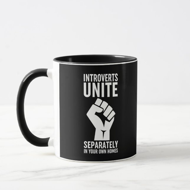Introverts Unite Separately In Your Own Homes Mug (Left)