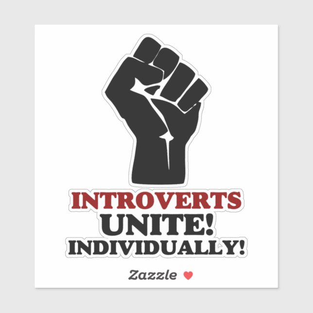 Introverts Unite Sticker (Sheet)