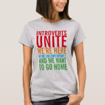 Introverts Unite T-shirt at Zazzle