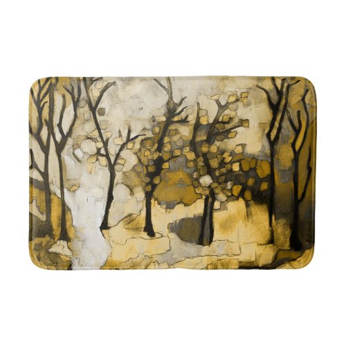 Intuitive abstract contemporary impressionism bath mat