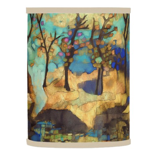 Intuitive abstract contemporary impressionism s lamp shade