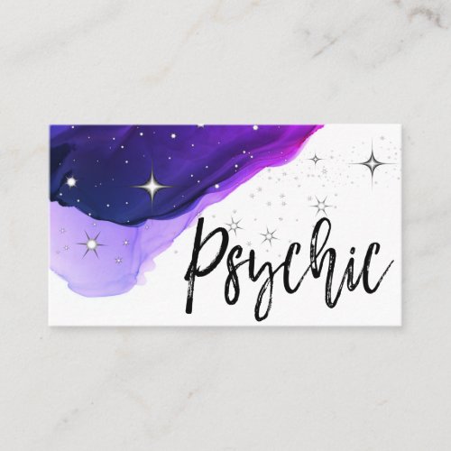  Intuitive Psychic Medium Watercolor Purple Business Card