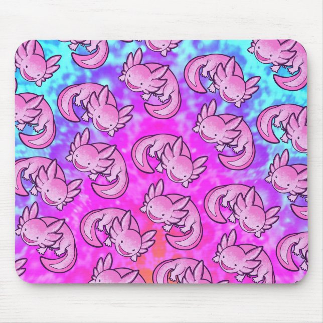 Inugami Pink Axolotl Mouse Pad (Front)